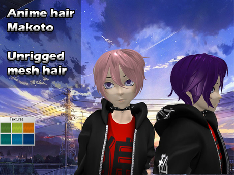 Second Life Marketplace - [Anime Femboy] Makoto hair Fantasy2